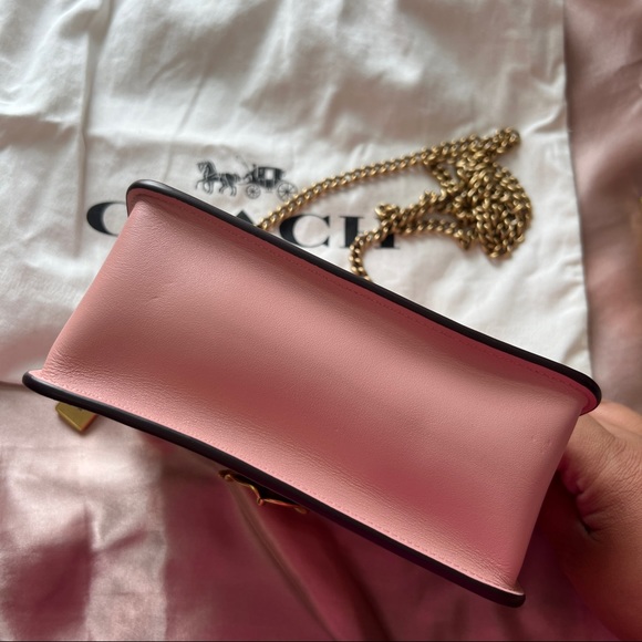 Coach mini bower crossbody bag with tea rose turnlock closure - Picture 4 of 7